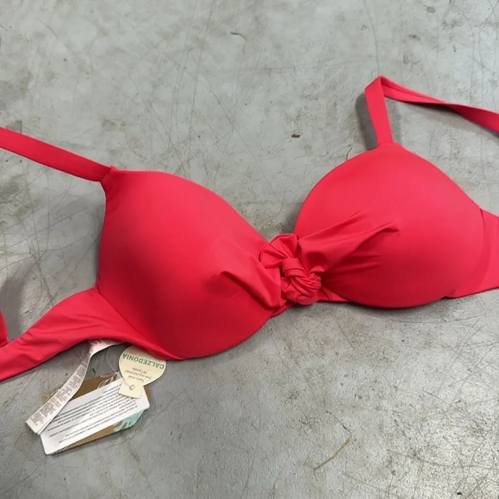 Vibrant Pink Bikini Top BRAND NEW - Calzedonia - Medium - Underwire Twist Top